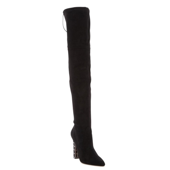 B Brian Atwood Synthetic Marney Caged Heel Over-the-knee Boots sz 10 - Picture 1 of 12
